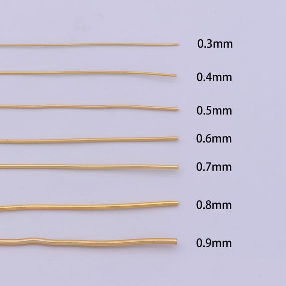Gold plated non tarnish beading wire for craft supply copper wire tarnish resistant jewelry making 18, 20, 21, 22, 24, 26, 28 gauge 5 meter