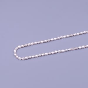 3.8mm white potato freshwater pearls, seed pearl, small size pearl, genuine pearl bead strand supply for jewelry making - wa-1663