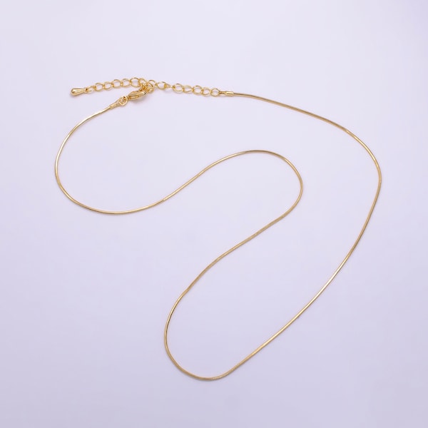 16K Gold Filled 0.6mm Snake Chain Simple Necklace | WA-2470