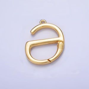 24K Gold Filled Spring Gate Ring Clasp Multi Purpose Use for Charm Holder Bail Enhancer for Charm Necklace Jewelry Making Supply Z1000