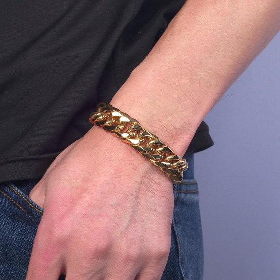 Impressive Stylish Double Curb Micro Men & Boys Gold-Plated Chain