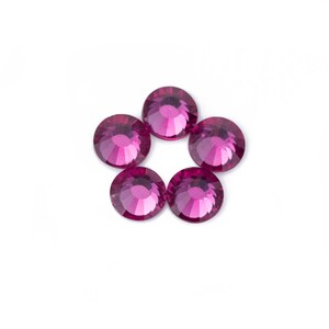 140 Pcs Crystal Fuchsia Rhinestone Hot Pink Flat Back Crystal ...