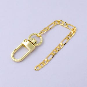 Dainty 24k Gold Filled Figaro chain 5 inch for Bag Charm Supply DIY Supply for Purse Charm Jewelry Making WA-2755