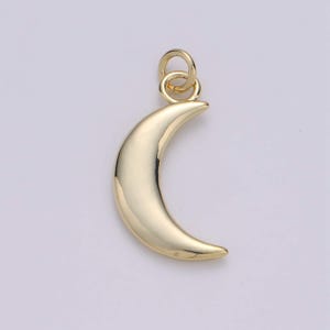 Crescent moon charm necklace, gold moon pendant necklace, celestial gold jewelry for  earing, bracelet, minimalist jewelry,d-350