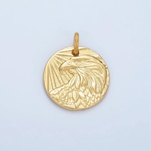 GOLD - 14K Tri Color Gold Eagle Charm Pendant For Necklace or Chain GOLD - 14K Tri Color Gold Eagle Charm Pendant For Necklace or Chain