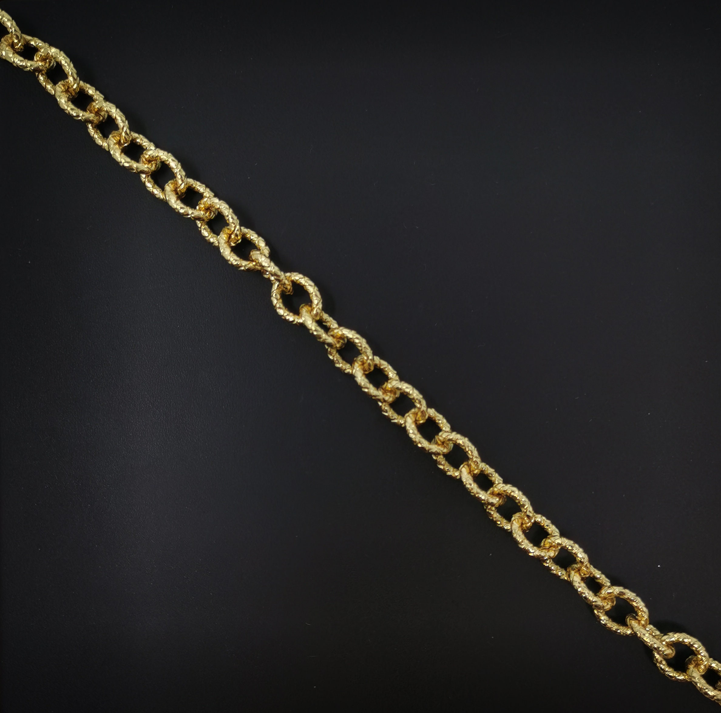 24K Gold Rolo Cable Chain by Yard Oval Link Chain Etsy