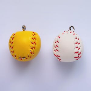 3D Baseball Softball Charme Sport Team Club Liebhaber für Taschenanhänger Ohrring Becher Schlüsselanhänger Charme M466