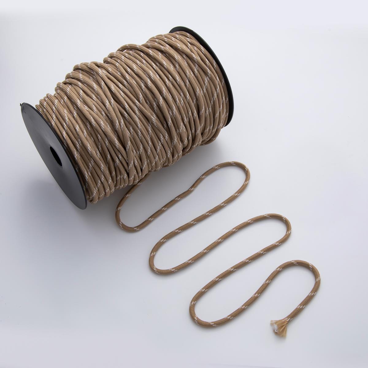 Tan Braided Rope Jewelry Making Round Cords, Polyester & Spandex Cord Ropes 5mm Brown ...