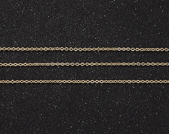 14K Gold Filled 1.2mm Dainty Cable Chain 18 Inch, 16 Inch, 20 Inch Layering Chain Necklace | WA-2117 ~ WA-2119