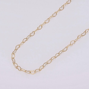 2.6mm heart chain  24k gold filled heart cable chain wholesale jewelry making unfinished chain by yard bracelet anklet necklace roll-1387