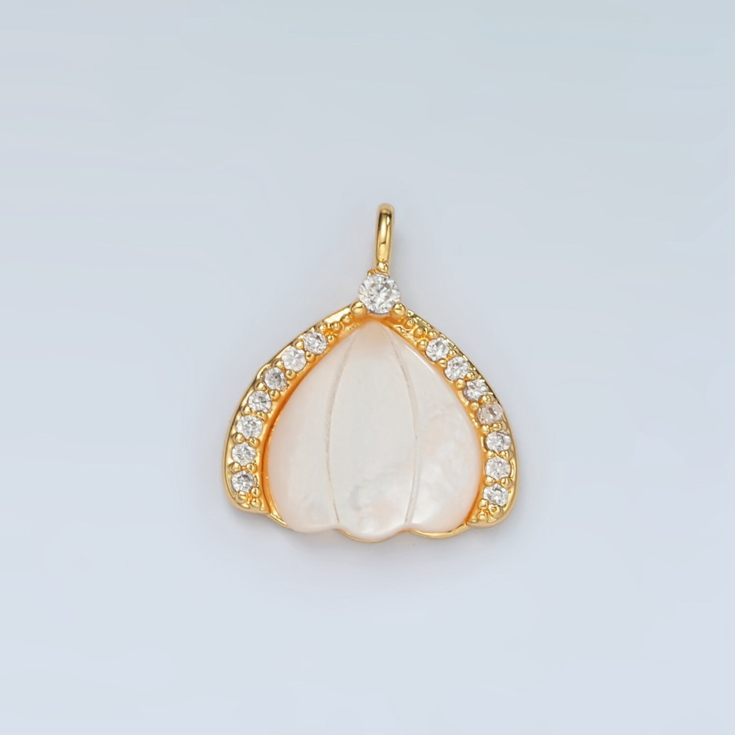 Collana Ciondolo Conchiglia In Titanio Oro Rosa Con Zirconie E Perla – Gioiello Donn