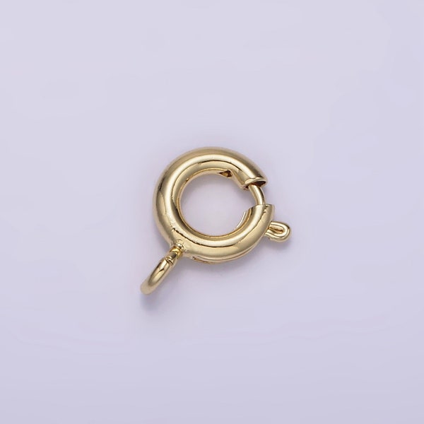 14K Gold Filled Spring Ring Clasp, Lock Finding Yellow Gold Clasp for Bracelet Necklace Anklet Component Finding Z539