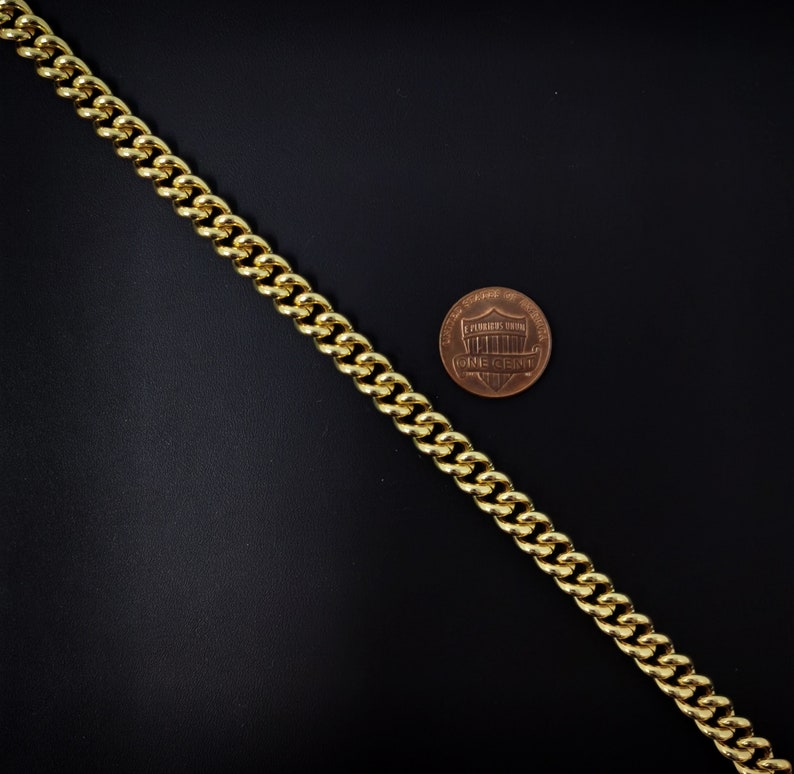 14K Gold Cuban Curb Chain by Yard Cuban Curb Chain by Foot Etsy