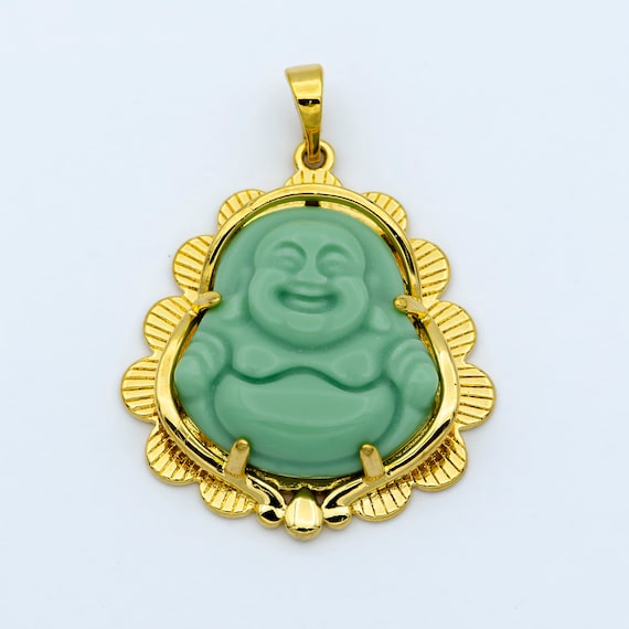 Grüne Jade-Halskette Mit Buddha-Anhänger – Feng Shui Glücksbringer Für Männer & Frauen