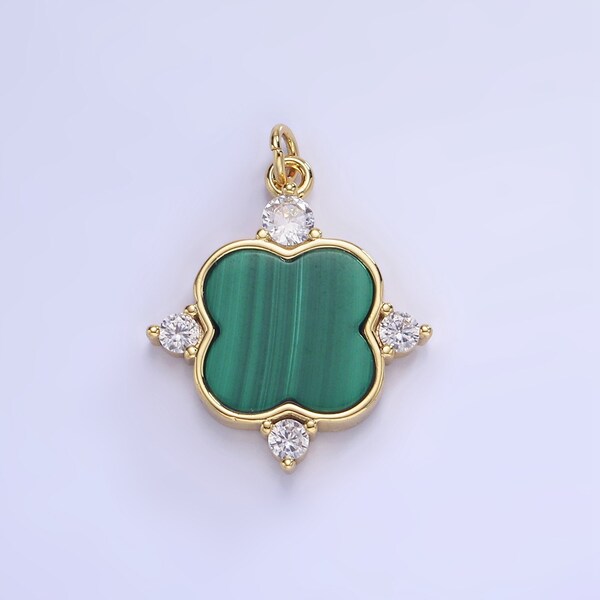 DREAM 1 MOTIF MALACHITE PINK GOLD DOUBLE CHAIN BRACELET