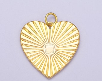 Gold gefüllte Herz Charme Halskette klar CZ Sunburst Gold Anhänger, zierliche Herz Liebe Valentinstag Geschenk Halskette Versorgung n-271