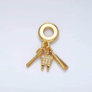 24 gold gefüllte Zahnarzt Anhänger Zahnbürste/Zahn/Zahnpasta Rondell Anhänger | ac-086