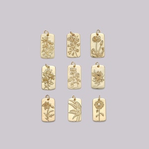 1x dijes de flores doradas, colgante de flor silvestre, dije de flor delicada, dije de girasol, amapola, margarita e hibisco para collar, joyería floral, d-750