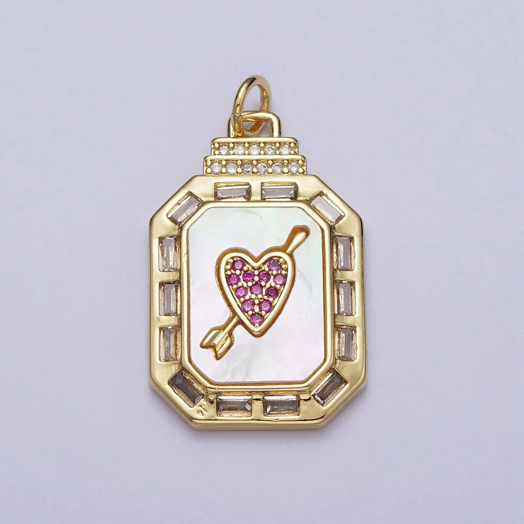 CZ Round Accented Octagon Pendant Necklace main image 1