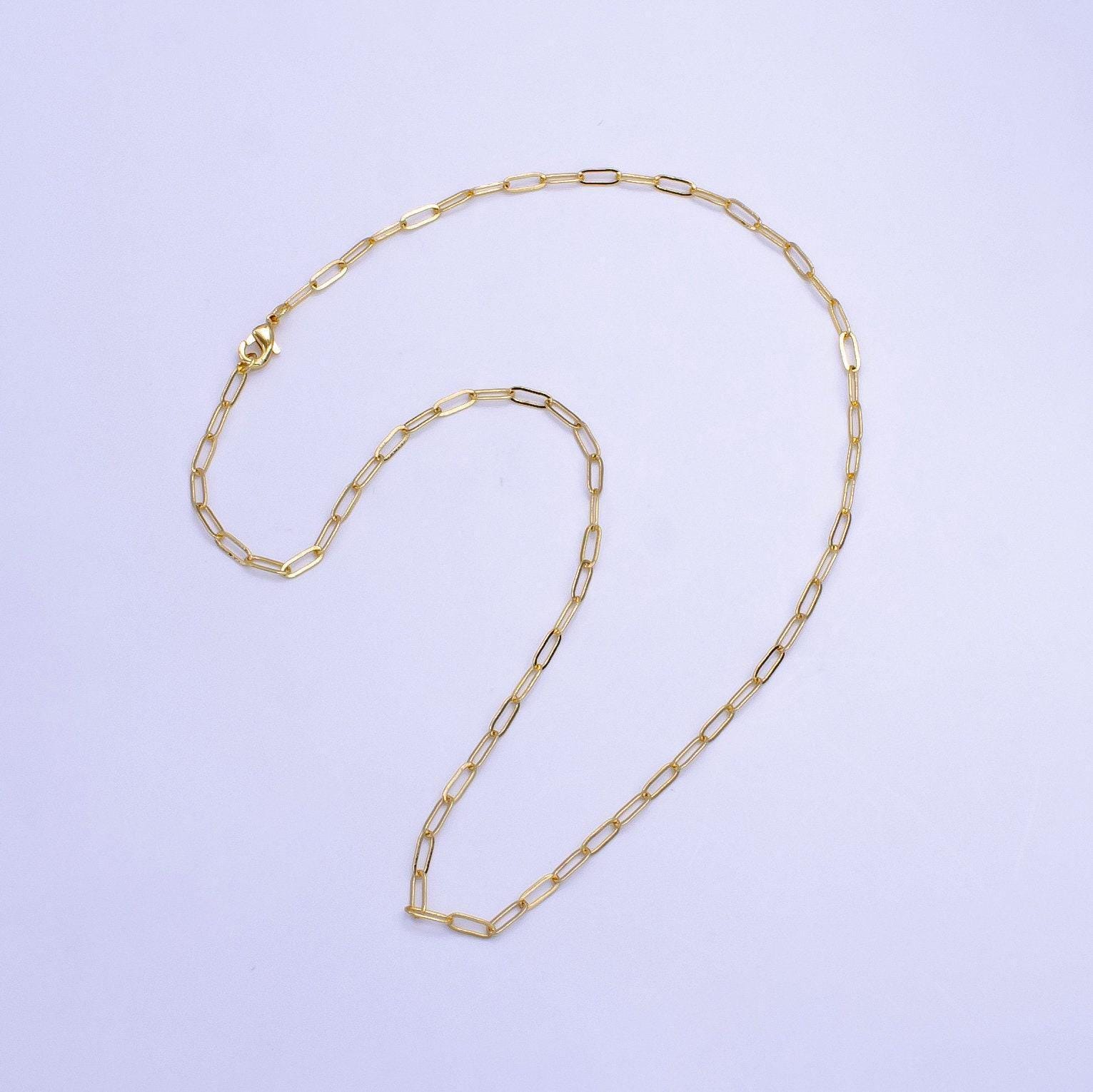 Dainty 14K Yellow Gold Filled 1mm Cable Chain Necklace - Choose Size 16", 18", 20", Or 24"