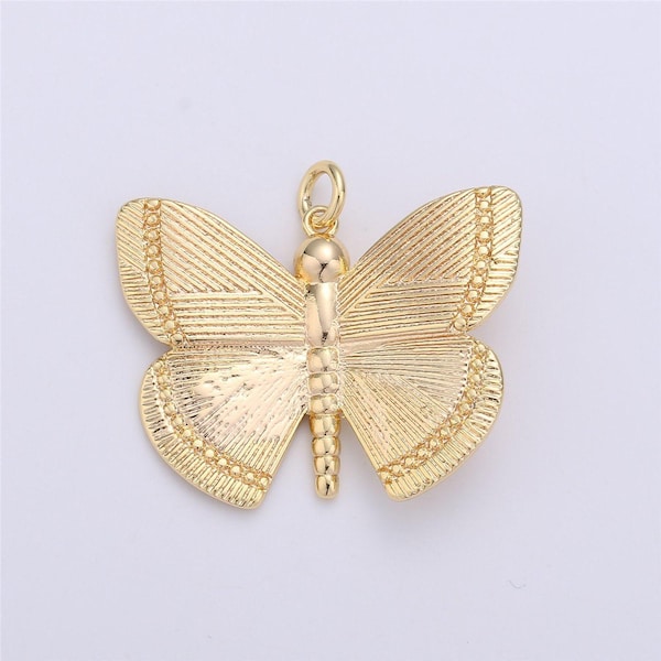 14k gold filled butterfly pendant mariposa butterfly charms for bracelet, earring, necklace component for jewelry making supply