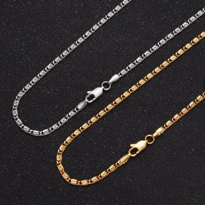 Gold scroll chain necklace, fancy snail chain silver scroll chain, s curb chain 17.5 inch necklaces for necklace supply wa-1265 1266