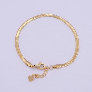 3,0 mm, 4,0 mm, 5,0 mm Gold Fischgrät Kettenarmbänder, 24 k gold gefüllt 6,5 &quot;+ 1,0&quot; Verlängerungsstapel Armbänder | wa-925, wa-924, w-926