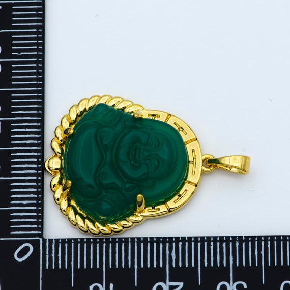 Jade buddha pendant 24k gold new arrivals