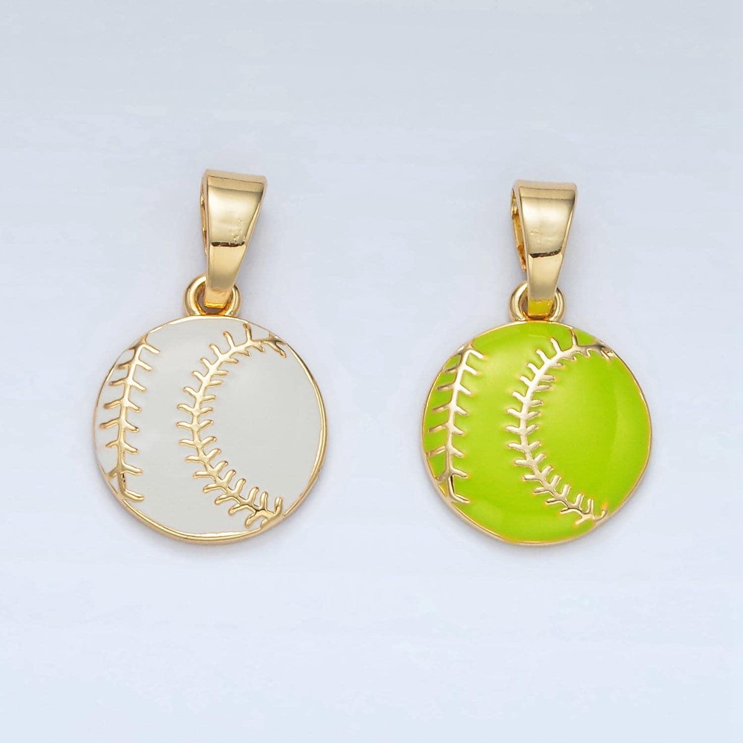 Softball 14k Gold Baseball Pendant 14k Yellow Gold D Pitcher