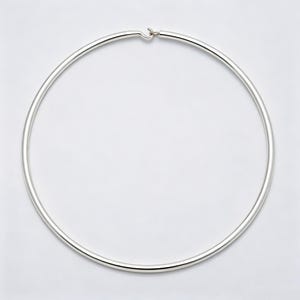 Minimalistiskt tjockt guldpläterat chokerhalsband starkt manschetthalsband för personliga charmpärlor smycken WA-4277 CHARMS-00750-752 Silver Necklace Only