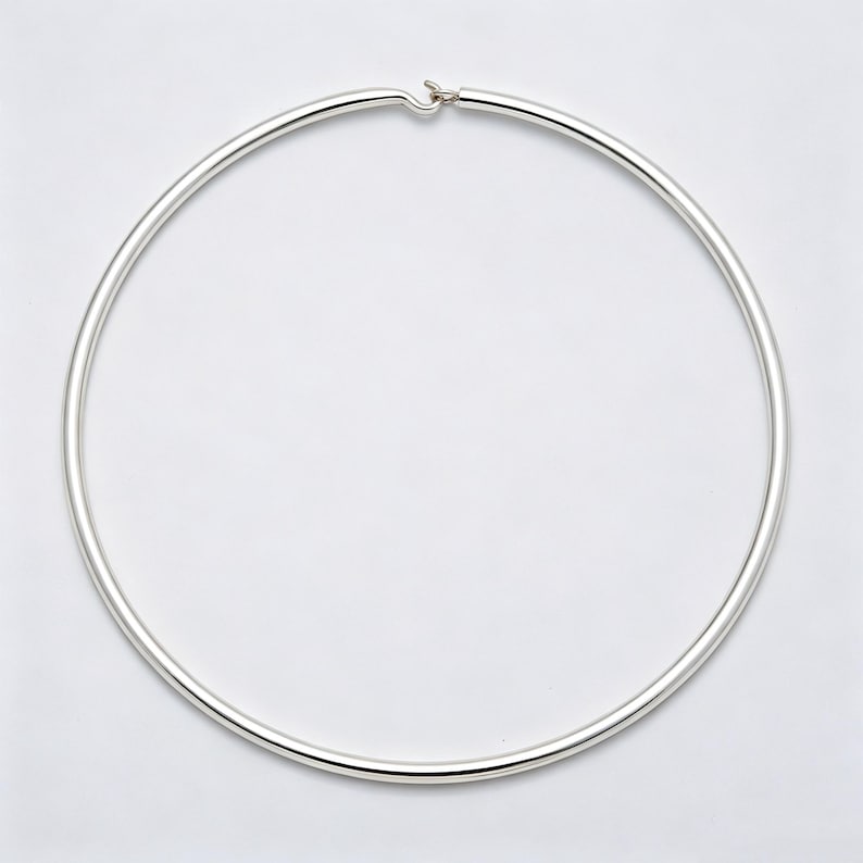 Minimalistiskt tjockt guldpläterat chokerhalsband starkt manschetthalsband för personliga charmpärlor smycken WA-4277 CHARMS-00750-752 Silver Necklace Only