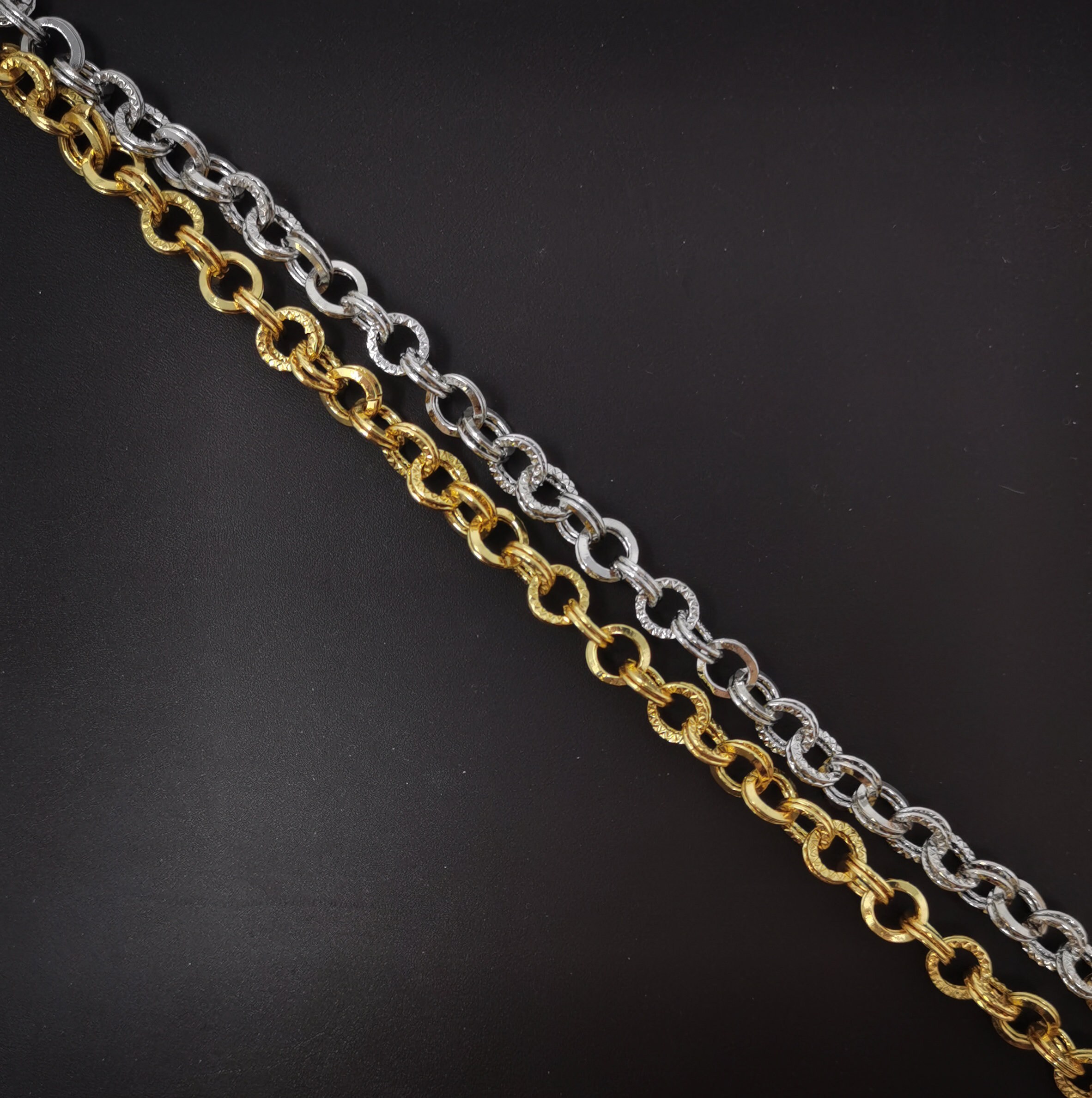 14K Gold Rolo Cable Chain by Yard Rolo Cable Chain Etsy