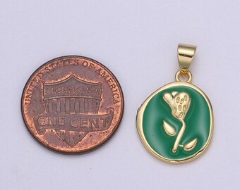 Green Orange Pendant Gold Charms Blue PD-2191 Dainty Skyblue 1pc Enamel Tulip in 24k Gold Round Charm Enamel Flower Charm Black Green Orange Pendant Gold Charms Blue PD-2191 Dainty Skyblue 1pc Enamel Tulip in 24k Gold Round Charm Enamel Flower Charm Black