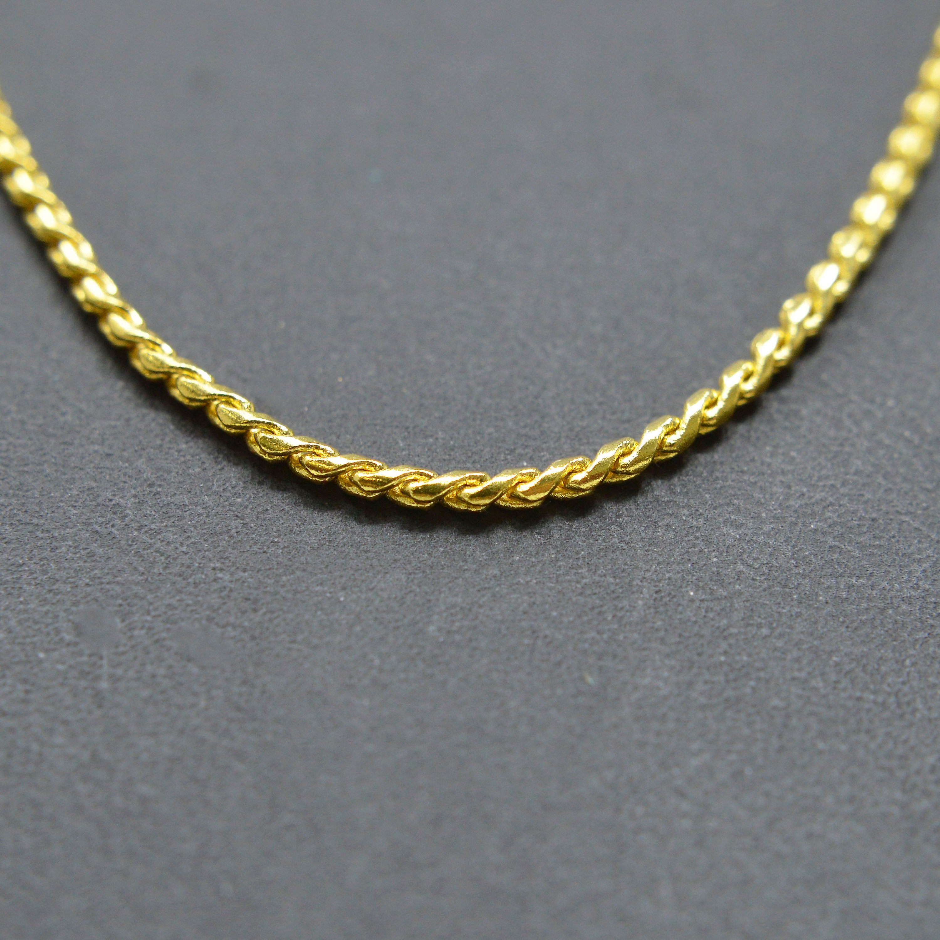 24K Gold Plated Twist Snake Curb Chain 