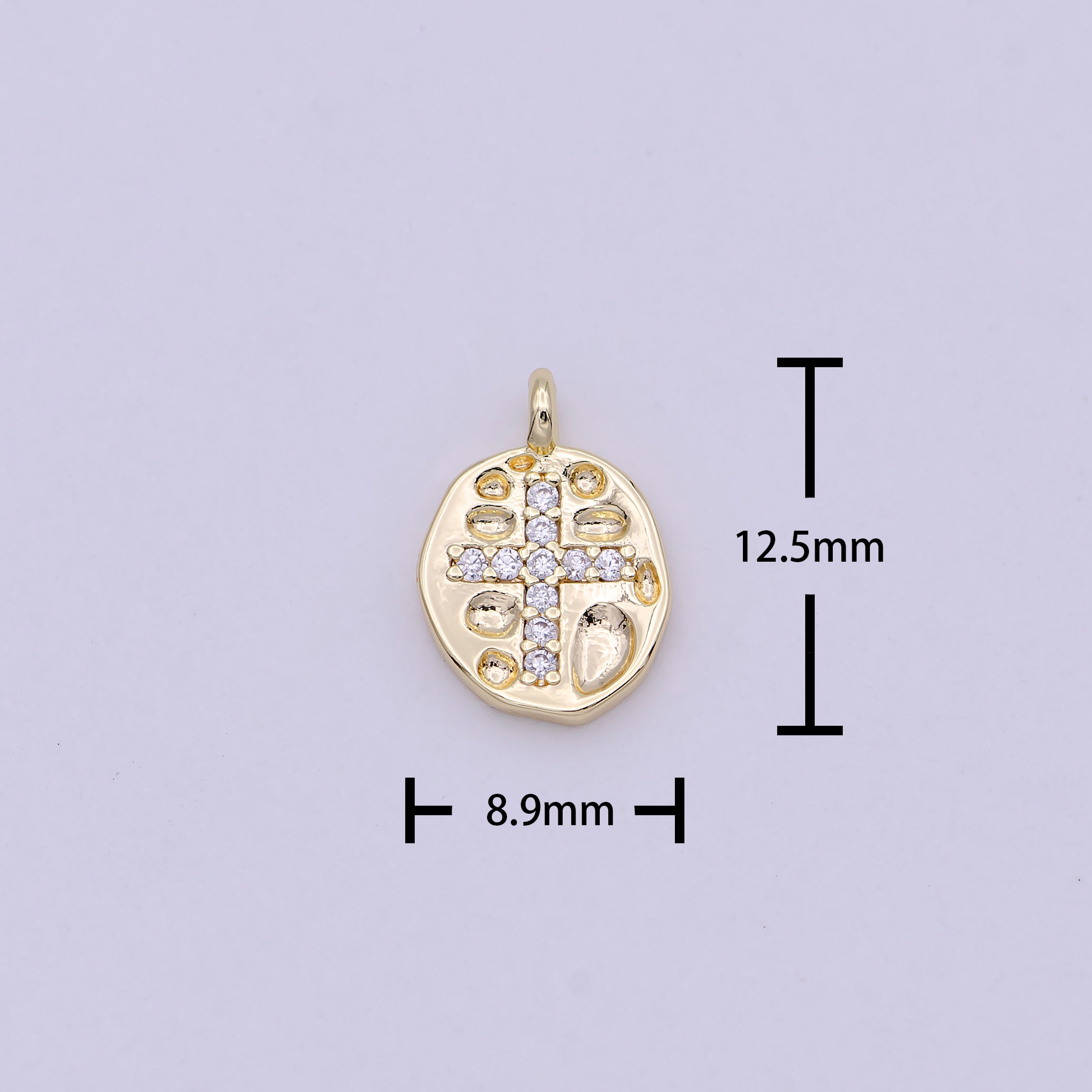 Dainty Cross Charms, Micro Pave Mini Cross, Religious Jewelry,14K Gold  Filled Cross Charm Add on Pendant N-409