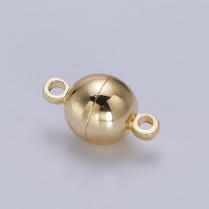 Gold magnetic jewelry clasp gold pill clasp dainty tube style clasp for jewelry making findings