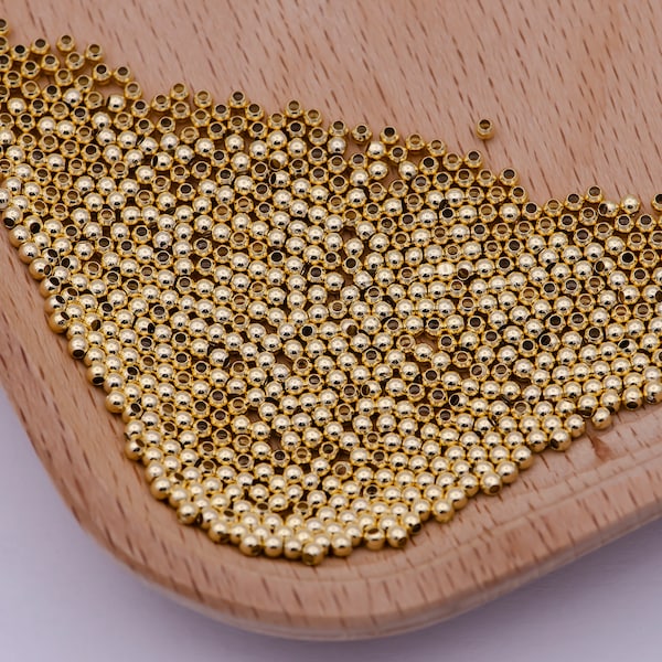 10 gr per Pack | Beads 1.5mm, 2mm, 2.5mm (Gold or Silver), 3mm, 4mm, Gold Spacer Beads jewelry making supplies | Leo-1285 K-206 L-615