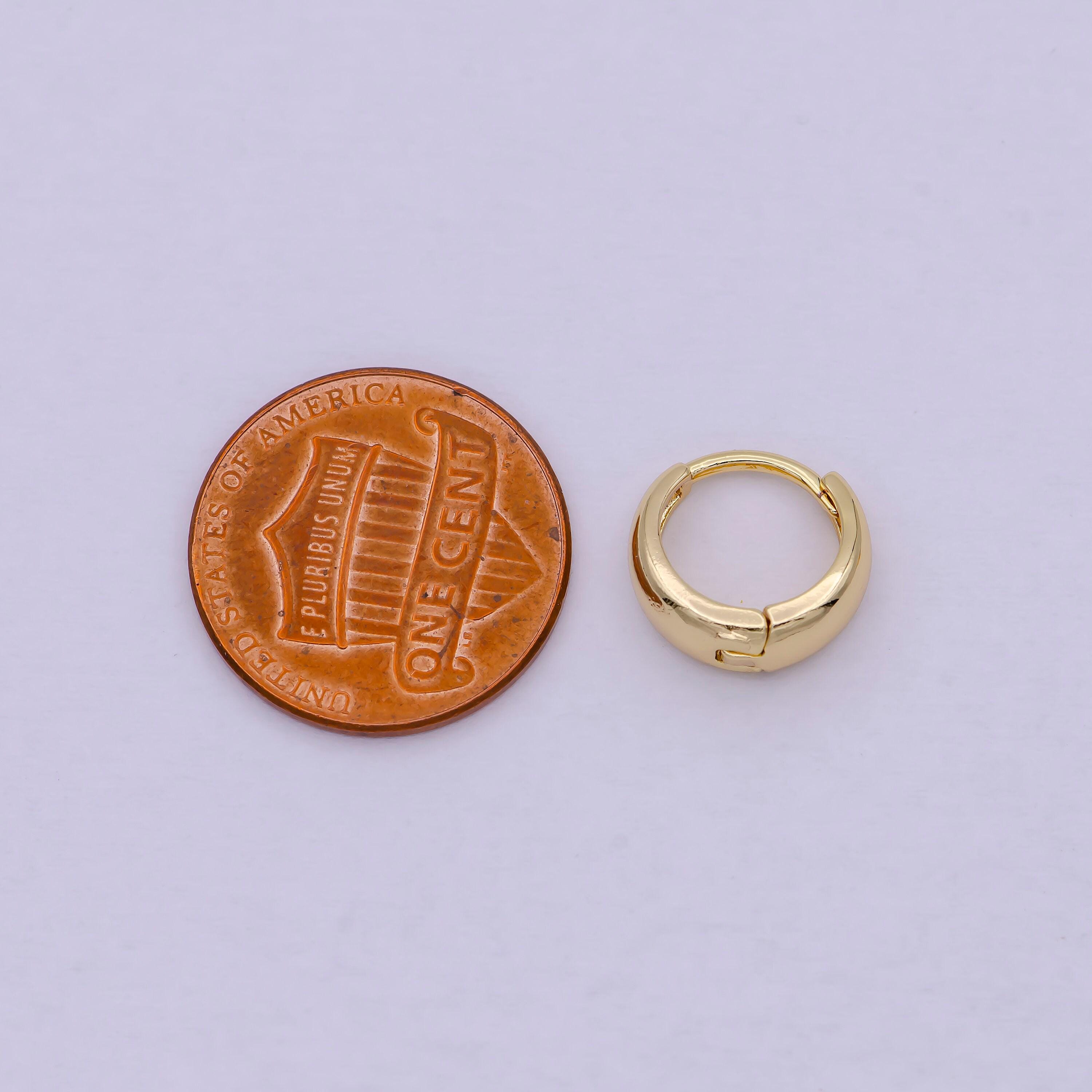 ピアス Round Hoop One Touch Earrings #7114 1 Pair Round One Touch Earring, Hypoallergenic Round Hoop