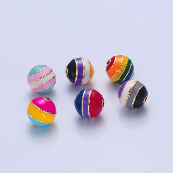 10mm Round Bead Ball Pride Flag Bead LGBTQ Pendant 14k Gold Filled  Trans Gay Pansexual Nonbinary Non Binary Bisexual Asexual