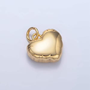 Mini balloon heart minimal gold filled charm | x-603