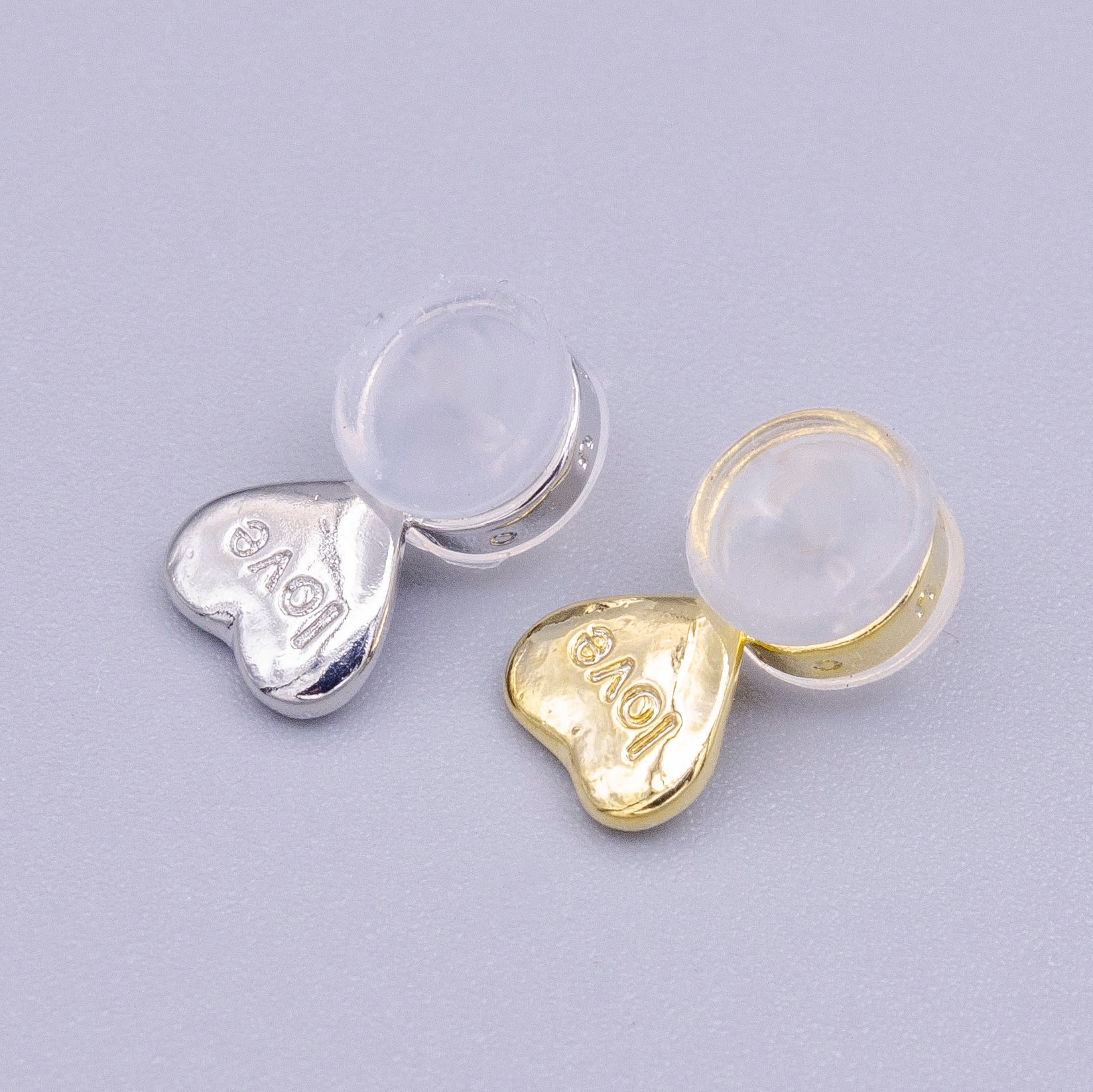 Silicone Earring Backs Replacements Soft Clear Earring Backs, Heart Shaped  Locking Earring Backs Silicone Earring Backs Stopper for Earring Jewelry  Finding K-227