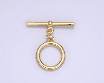 Classic Toggle Clasp 14K Gold Filled 13.5mm Minimalist OT Toggle Clasps Closure Findings | Z-342