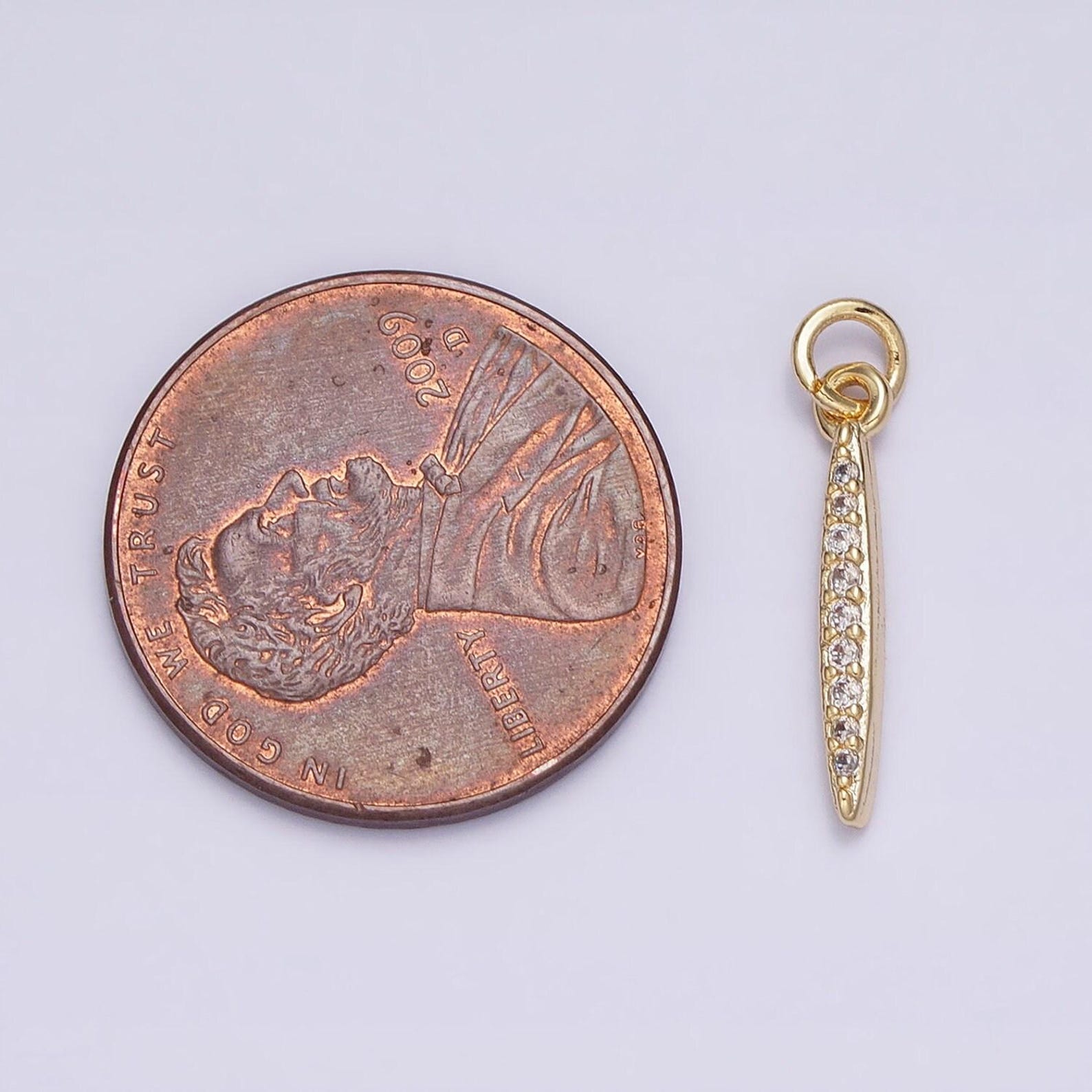 Pin Lineal 16k Gold Filled Mini Pin Linear Stone Short Bar Micro Paved Cz Add-on ...