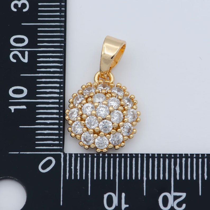 Buy 18K Gold Filled Sun CZ Paved Charm, Bright Cubic Micro Paved