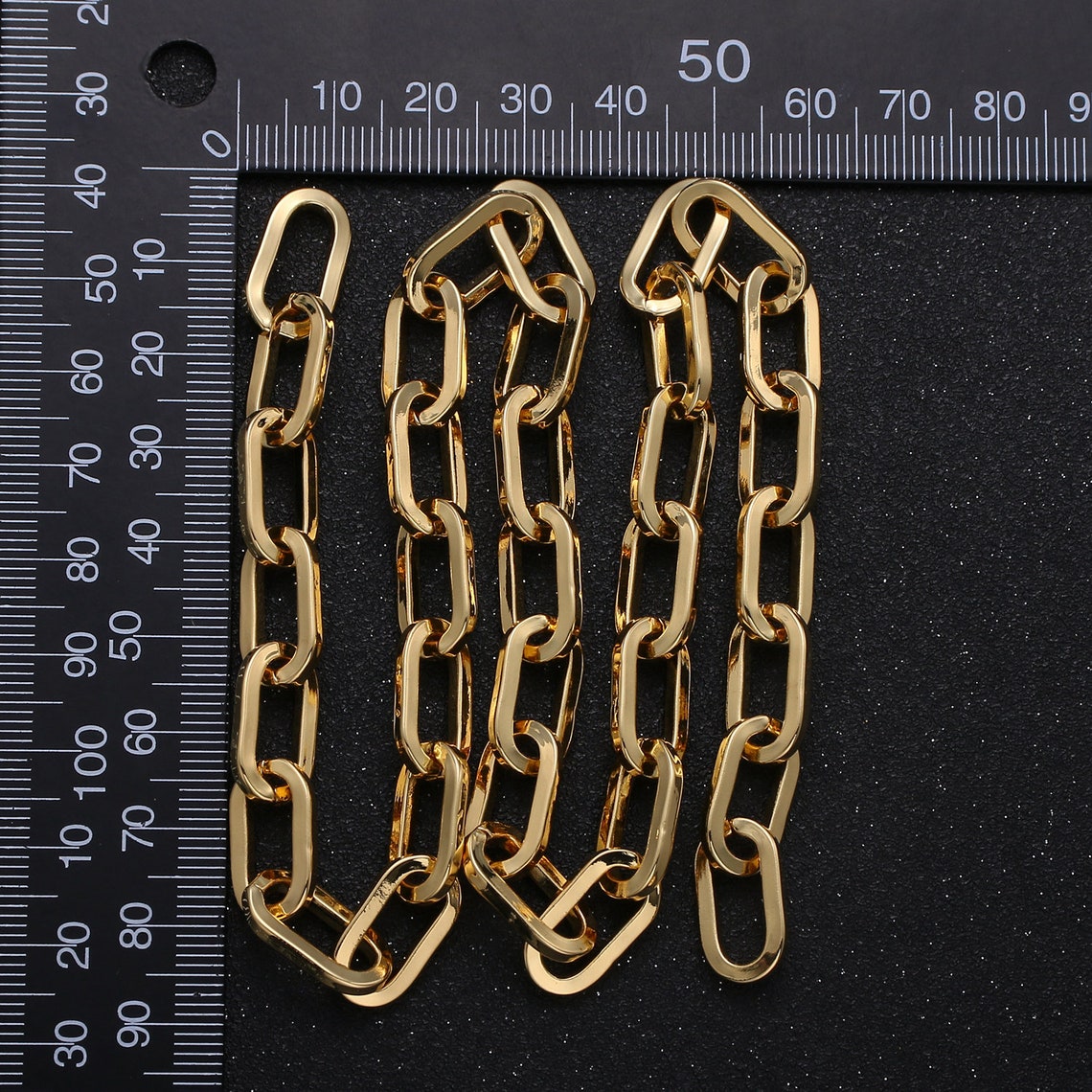 Chunky Paper Clip Chain by Yard Large Box Chain by Foot Etsy