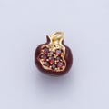 18K Gold Filled 11mm Red 3D Pomegranate Fruit Charm dainty fruit lover necklace pendant DIY Jewelry Making Supply custom creation | AF1478