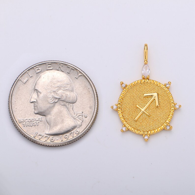 Gold Zodiac Charms Astrology Charms Zodiac Necklace Charms Etsy