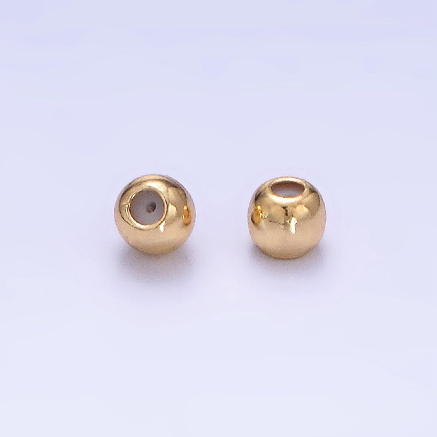 1x 24k gold filled round safety rubber stopper bead spacer smart beads 4mm supplies l-597