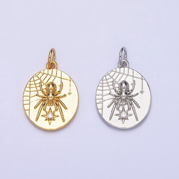 Small Spider Charm Insect Gold, Silver Halloween Gothic Charm AC567 AC568