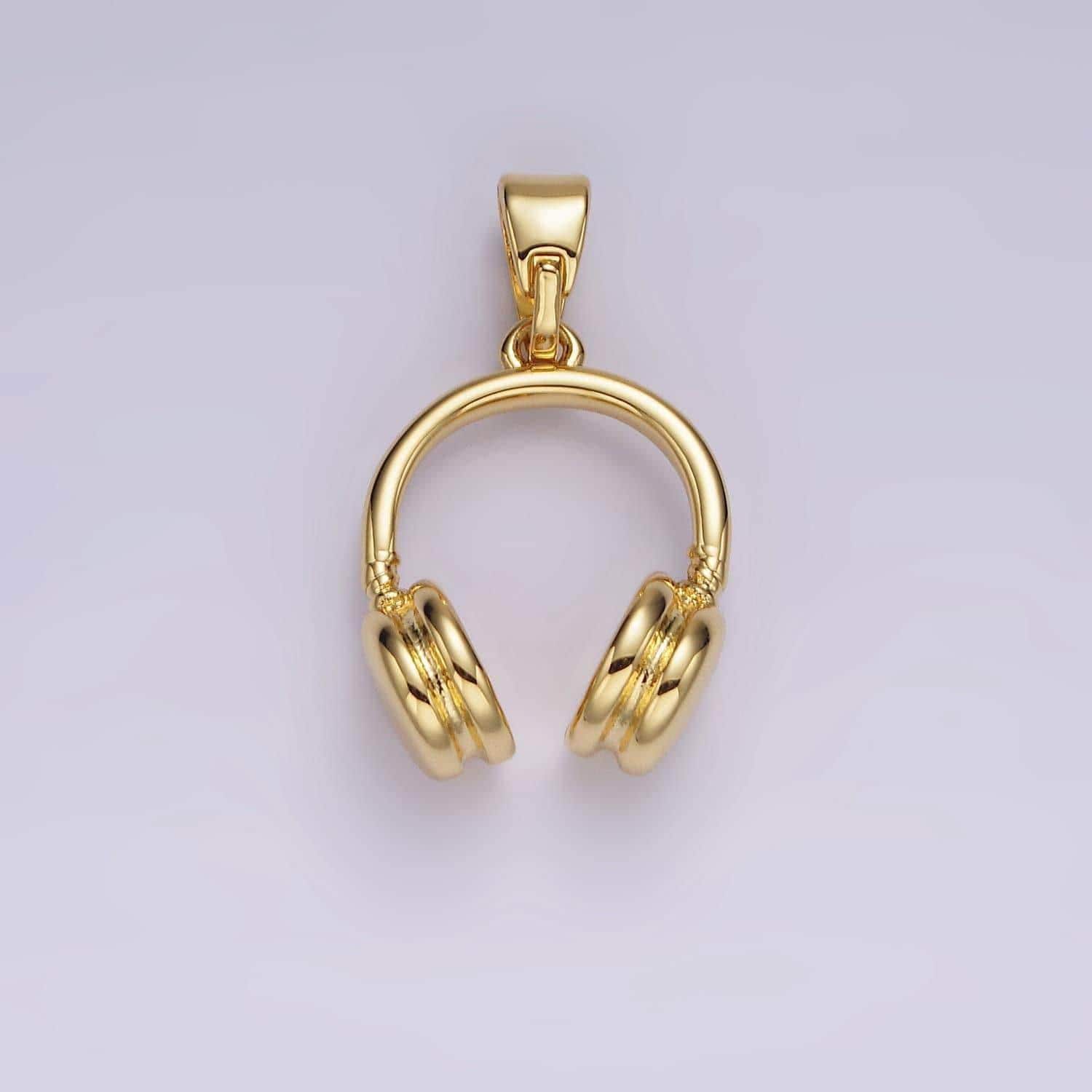 14k gold filled 25mm music headphones minimalist pendant | ah119